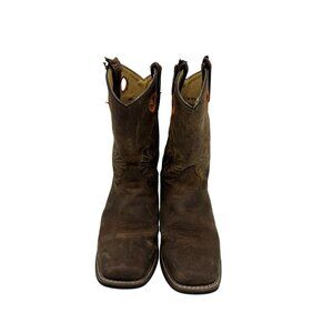 Masterson Boot Womens Cowboy Boots Size 6.5M Brown Leather Square Toe Western